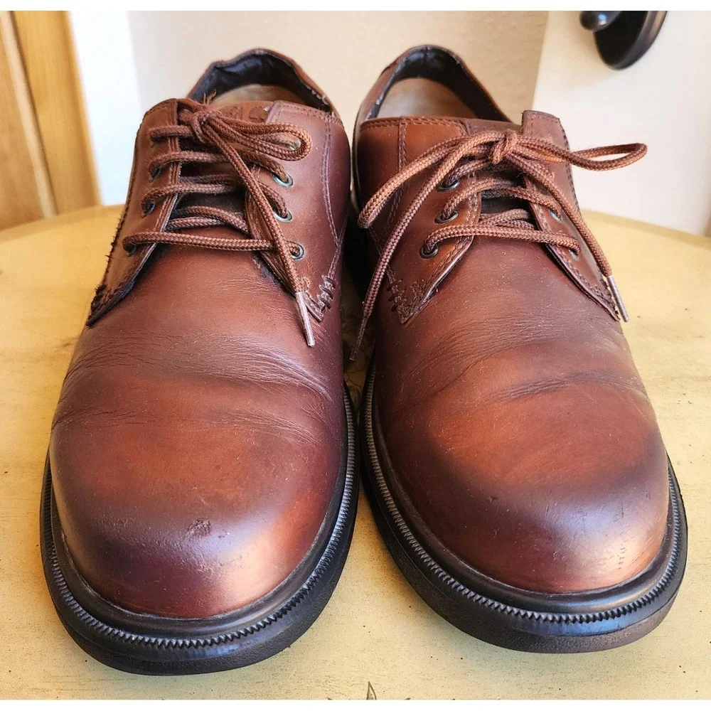 Timberland Oxford US 11 Brown Leather Waterproof Lace Up Classic Shoe‎ Low Boots